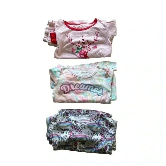 The Children’s’ Place Girl Toddler Cotton Tie Dye Pink Pajama Sets SZ 5T # 1195 - Picture 1 of 14